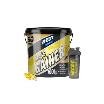 West Nutrition Mass Gainer 6000 gr 60 Servis Muz Aromalı Karbonhidrat Tozu