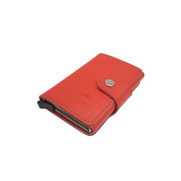West Polo 5510 Kırmızı Hakiki Deri Mekanizmalı Kadın Kartlık
