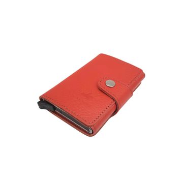 West Polo 5510 Kırmızı Hakiki Deri Mekanizmalı Kadın Kartlık
