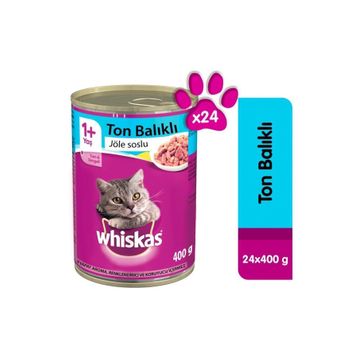 Whiskas 24x400 gr Ton Balıklı Yetişkin Kedi Konserve Yaş Maması