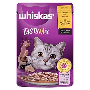 Whiskas 28x85 GR Pouch Tastymix Sos İçinde Kuzulu ve Hindili Yetişkin Kedi Konservesi