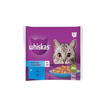 Whiskas 4x85 gr 13 Adet Pouch Balık Favorileri Yaş Kedi Maması