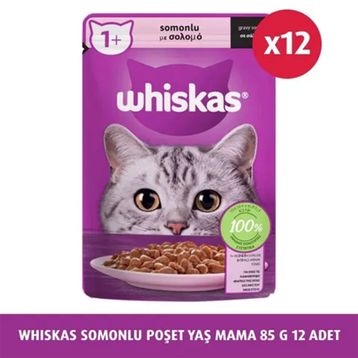 Whiskas 85 G 12X Somon Poşet Yaş Kedi Maması