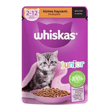 Whiskas 85 gr Poşet Hayvanlı Yavru Yaş Kedi Maması
