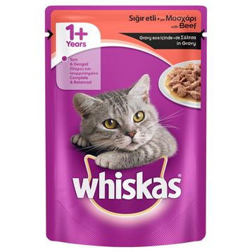 Whiskas Pouch 100 gr Etli Kedi Konserve