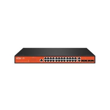 Wi Tek WI-PCMS328GF 24 Port Gigabit Full Poe 4 Port SFP 370 W Yönetilebilir PoE Switch