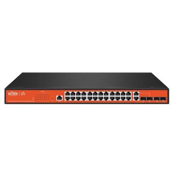 Wi Tek WI-PCMS328GF 24 Port Gigabit Full Poe 4 Port SFP 370 W Yönetilebilir PoE Switch