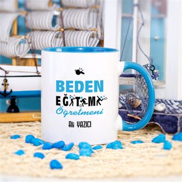 Wildlebend Mavi Renkli Beden Eğitimi Öğretmeni Kupa Bardak
