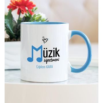 Wildlebend Mavi Renkli Müzik Öğretmeni Kupa Bardak