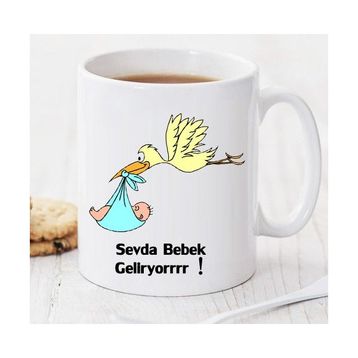 Wildlebend Pi127 Bebek Geliyor Kişiye Özel Kupa