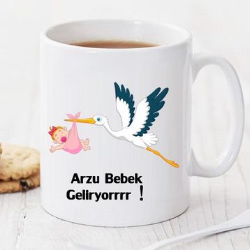 Wildlebend Pi129 Bebek Geliyor Kişiye Özel Kupa