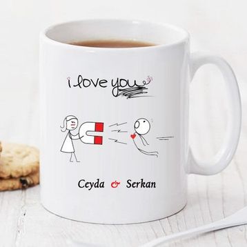 Wildlebend Pi153 I Love You Kişiye Özel Kupa