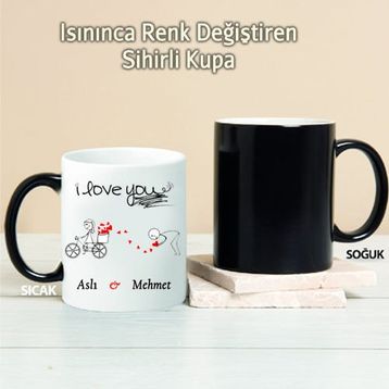 Wildlebend Pi157 I Love You Kişiye Özel Kupa