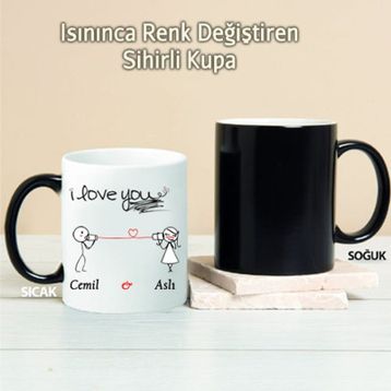 Wildlebend Pi158 I Love You Kişiye Özel Kupa