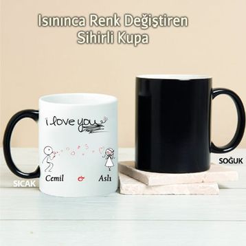 Wildlebend Pi160 I Love You Kişiye Özel Kupa