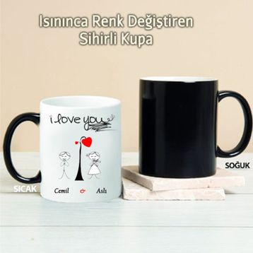 Wildlebend Pi164 I Love You Kişiye Özel Kupa