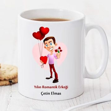 Wildlebend Pi24 Yılın Romantik Erkeği Kişiye Özel Kupa