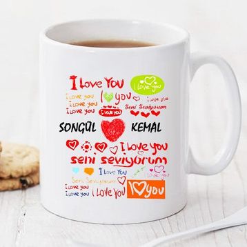 Wildlebend Pi53 I Love You Kişiye Özel Kupa
