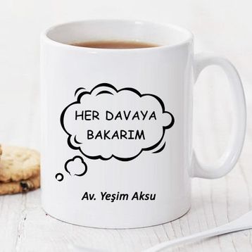Wildlebend Pi65 Her Davaya Bakarım Kişiye Özel Kupa