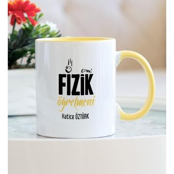 Wildlebend Sarı Renkli Fizik Öğretmeni Kupa Bardak