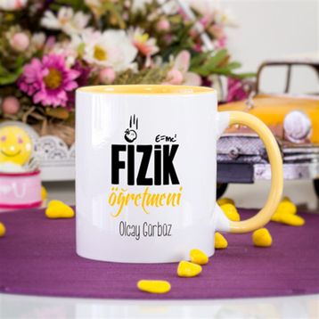 Wildlebend Sarı Renkli Fizik Öğretmeni Kupa Bardak