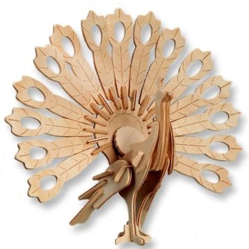 Wildlebend Tavus Kuşu 3D Ahşap Puzzle
