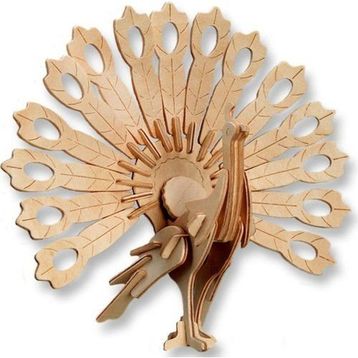 Wildlebend Tavus Kuşu 3D Ahşap Puzzle