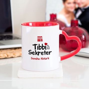 Wildlebend Tıbbi Sekreter Kalpli Kupa Bardak