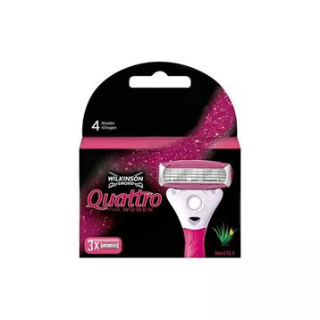 Wilkinson Sword Quattro 4 Bıçaklı Kadın Tıraş Bıçağı 3 Yedek Başlık