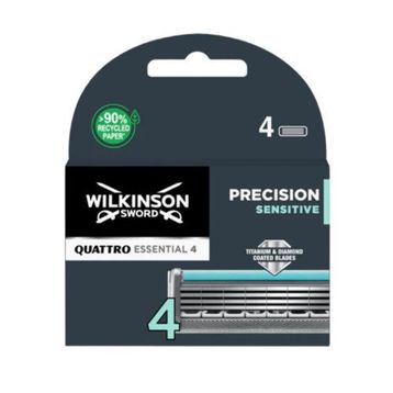 Wilkinson Sword Quattro Titanium Sensitive Erkek Tıraş Bıçağı 4 Yedek Başlık