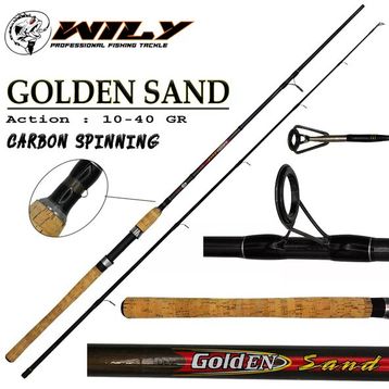 Wily Golden Sand 240 cm 10-40 gr Atarlı Karbon Spin Olta Kamışı