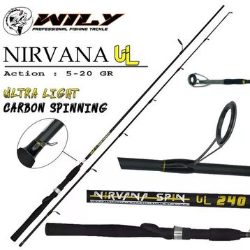 Wily Nirvana UL 225 cm 3-18 gr Atarlı Karbon Light Spin Olta Kamışı