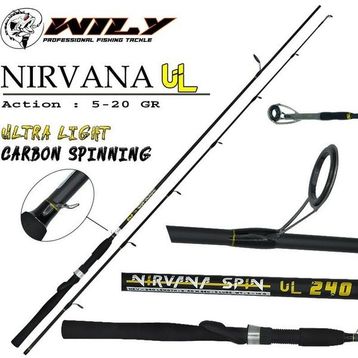 Wily Nirvana UL 225 cm 3-18 gr Atarlı Karbon Light Spin Olta Kamışı