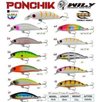 Wily Ponchik 45 4.8 cm 3.5 gr Sinking Maket Balık