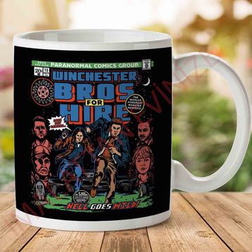 Winchester Bros Hire Supernatural Classic Comic Baskılı Kupa