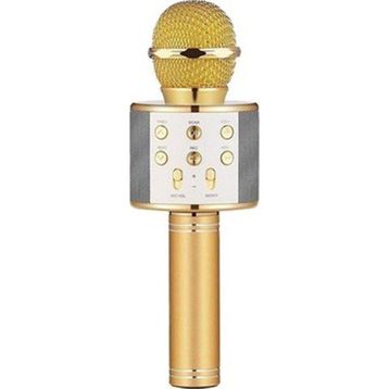 Winex Bluetooth UsbA TF Sd Kart 3.5 mm Aux Girişli Gold Karaoke Mikrofonu
