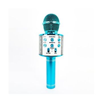 Winex Bluetooth UsbA TF Sd Kart 3.5 mm Aux Girişli Mavi Karaoke Mikrofonu
