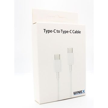 Winex Dg970 Type C To Type C 25w 1 mt Kutulu Beyaz Data Şarj Kablosu