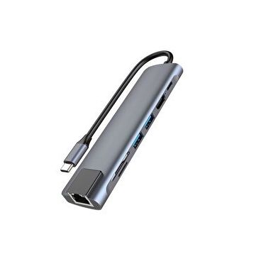 Winex Mobile 7 in 1 Usb Type C Hdmi Usb Ethernet Pd Girişli Hub Port Adaptör