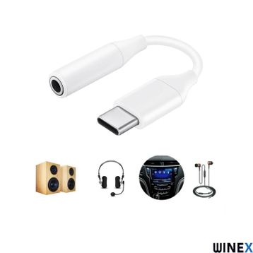 Winex Mobile UC10 Type C to 3.5 mm Beyaz Jack Dönüştürücü Adaptör