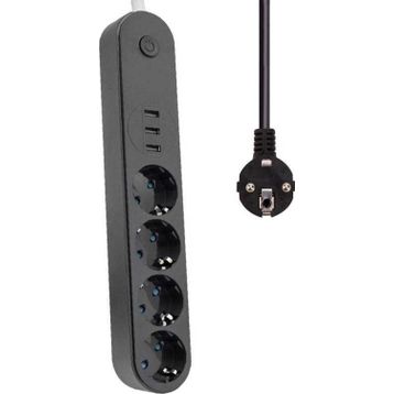 Winnboss 3402 3 USB 4 Priz Akım Korumalı Priz