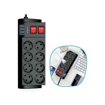 Winnboss 3411 8'li 2 mt Akım Korumalı Priz