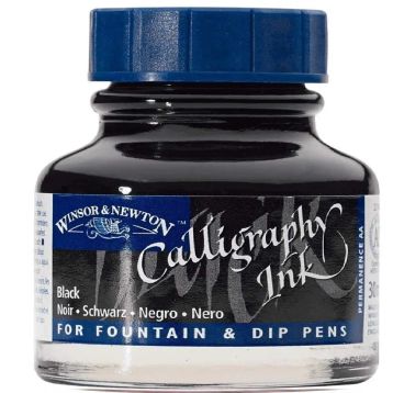 Winsor Newton 030 Black 30 ml Kaligrafi Mürekkebi