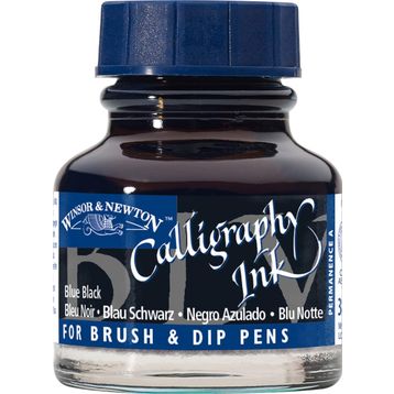 Winsor Newton 034 Blue Black 30 ml Kaligrafi Mürekkebi