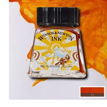Winsor Newton 14 ml Sunshine Yellow 633 Çizim Mürekkebi