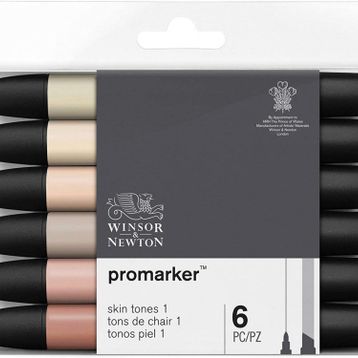 Winsor & Newton 5743907 Tones 1 6'lı Promarker Skin Set