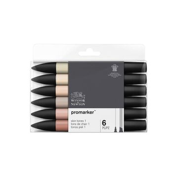 Winsor & Newton 5743907 Tones 1 6'lı Promarker Skin Set
