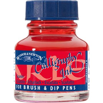 Winsor Newton 601 Scarlet 30 ml Kaligrafi Mürekkebi
