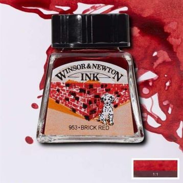 Winsor & Newton 9379 14 ml Brick Red Çini Mürekkebi