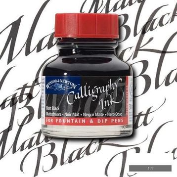 Winsor & Newton N:30 Matt Black Kaligrafi Mürekkebi
